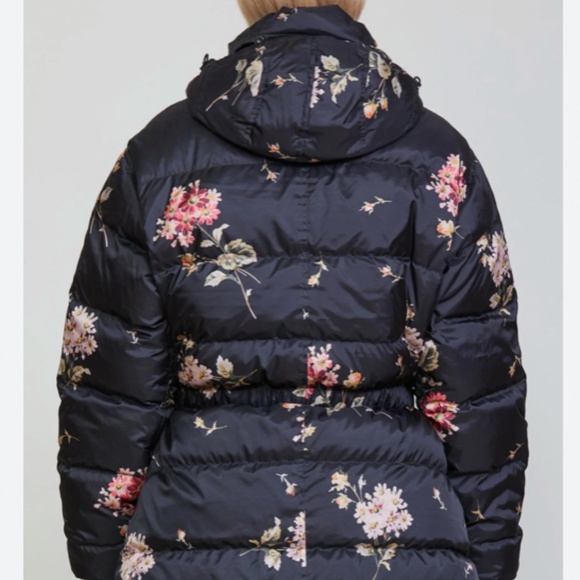 COPY - R13 UPSIDE-DOWN COAT IN FLORAL ON BLACK : NWOT : SMALL - Picture 2 of 13